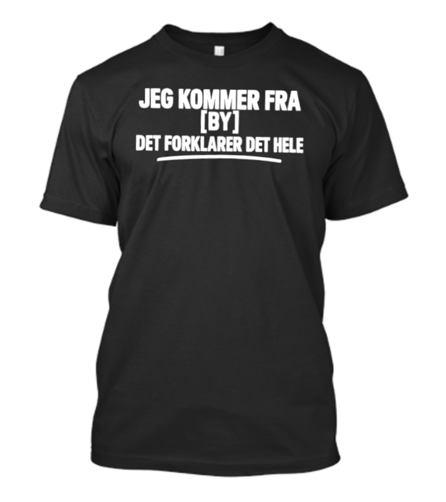 Jeg Kommer Fra By Det Forklarer Det Hele Tekst Skjorte T-Shirt
