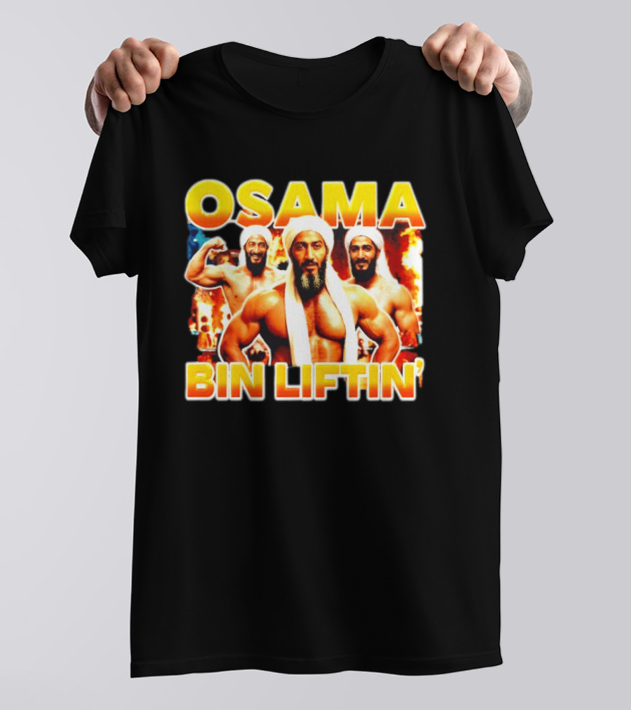 Osama Bin Liftin' Muscular Trio With Turbans And Explosive T-Shirt