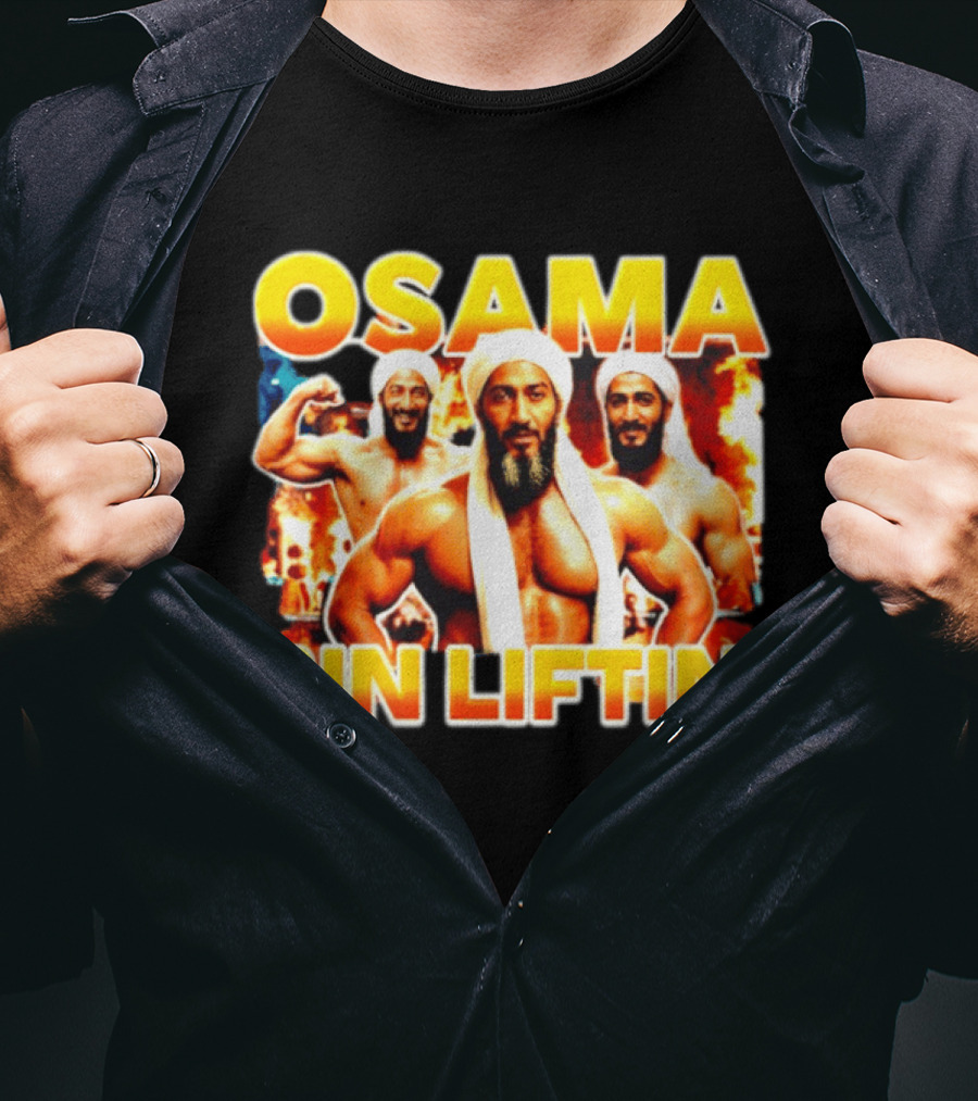 Osama Bin Liftin' Muscular Trio With Turbans And Explosive T-Shirt