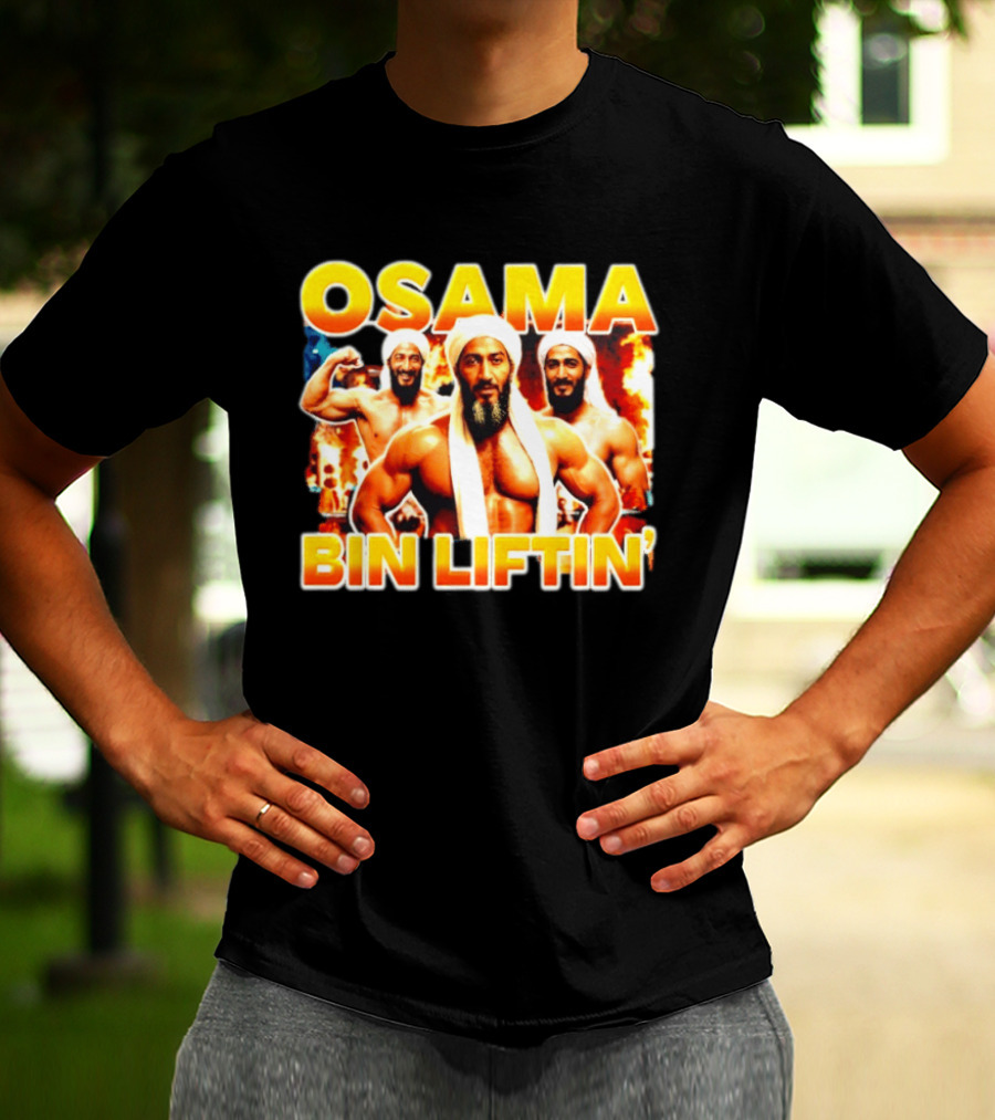 Osama Bin Liftin' Muscular Trio With Turbans And Explosive T-Shirt