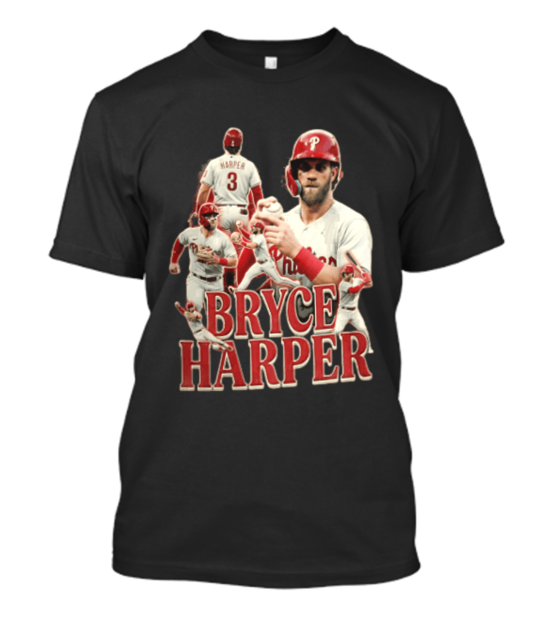 Philadelphia Phillies Bryce Harper Baseball Poses Vintage Look T-Shirt