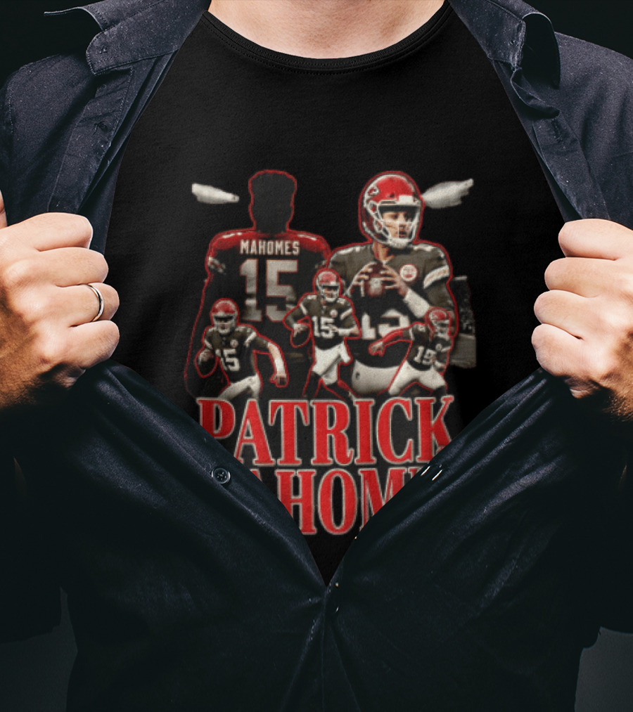 Kansas City Chiefs Patrick Mahomes Vintage Football Player Collage T-Shirt