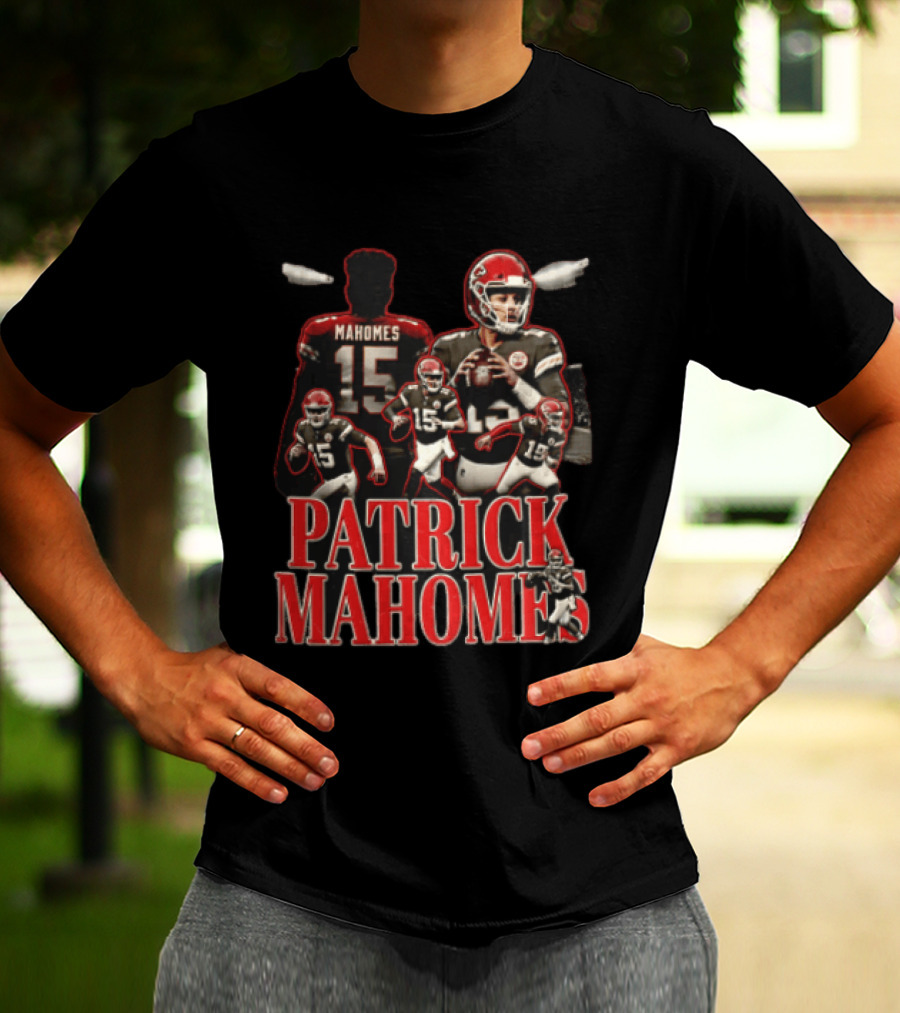 Kansas City Chiefs Patrick Mahomes Vintage Football Player Collage T-Shirt