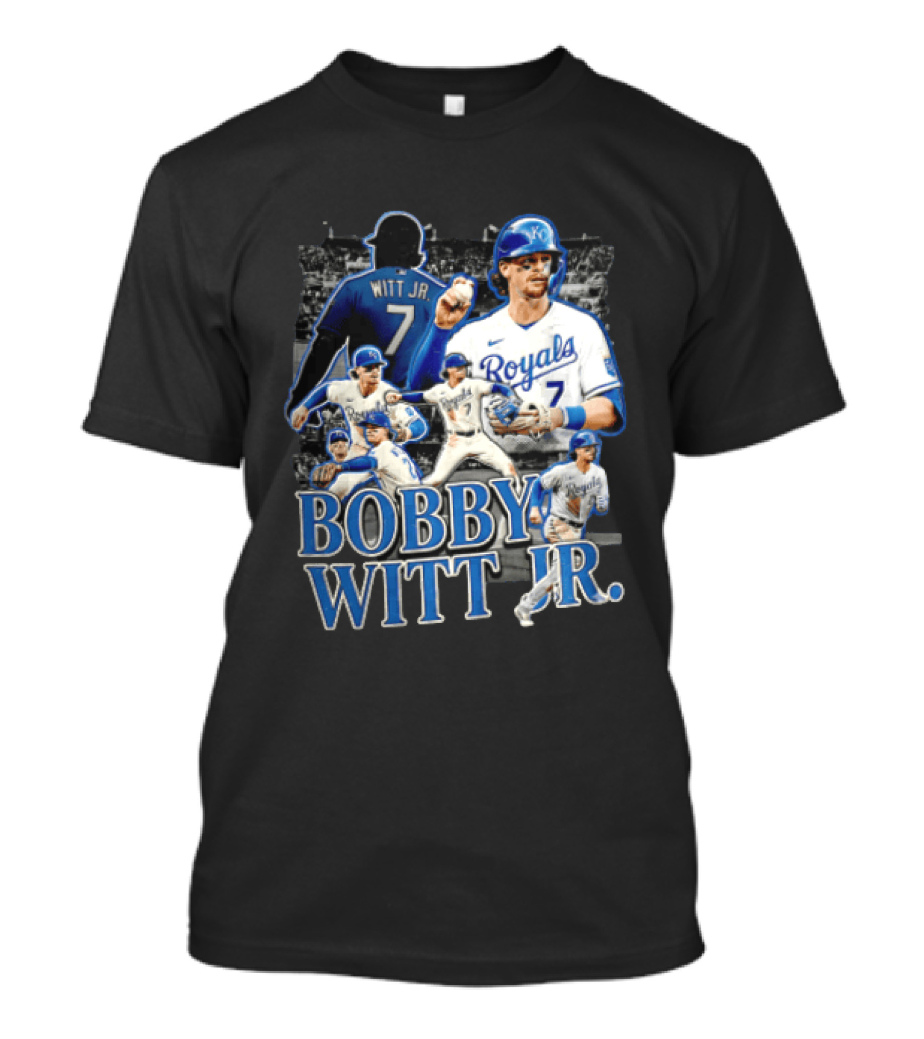 Kansas City Royals Bobby Witt Jr Multiple Poses Collage T-Shirt