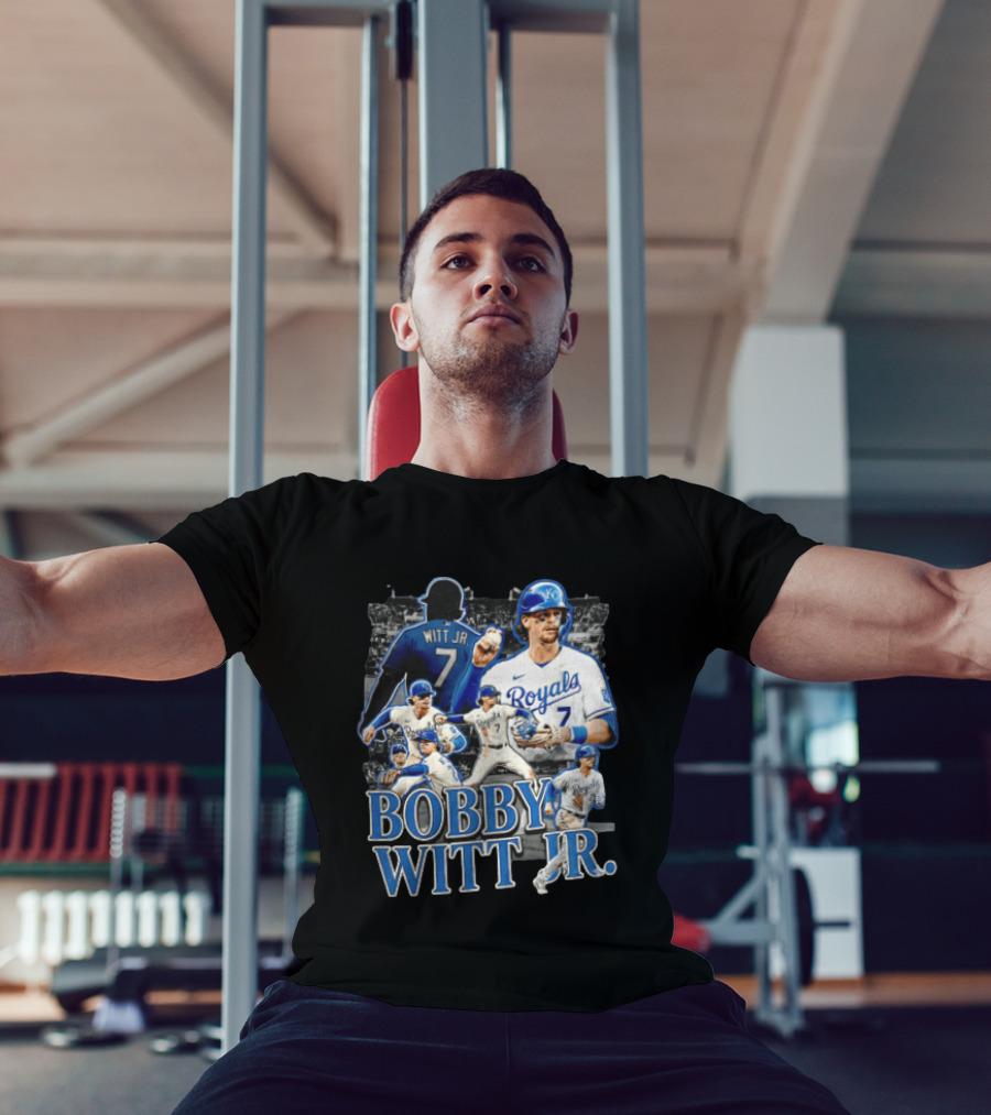 Kansas City Royals Bobby Witt Jr Multiple Poses Collage T-Shirt
