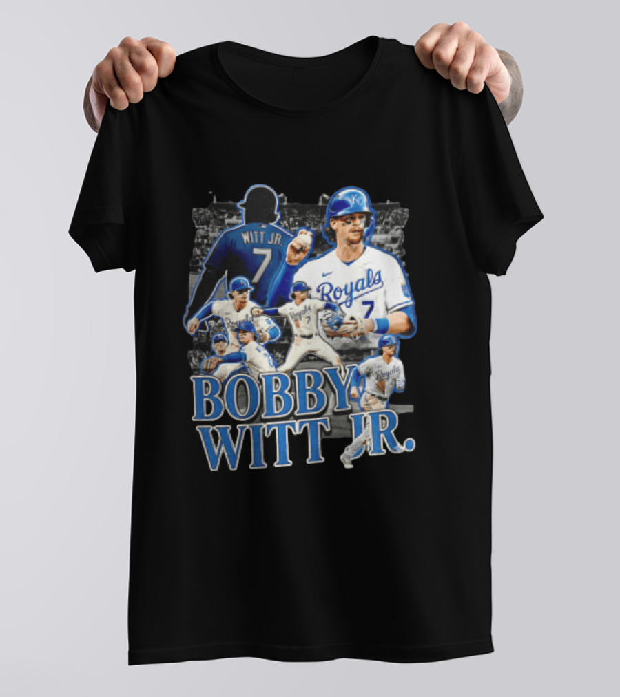 Kansas City Royals Bobby Witt Jr Multiple Poses Collage T-Shirt