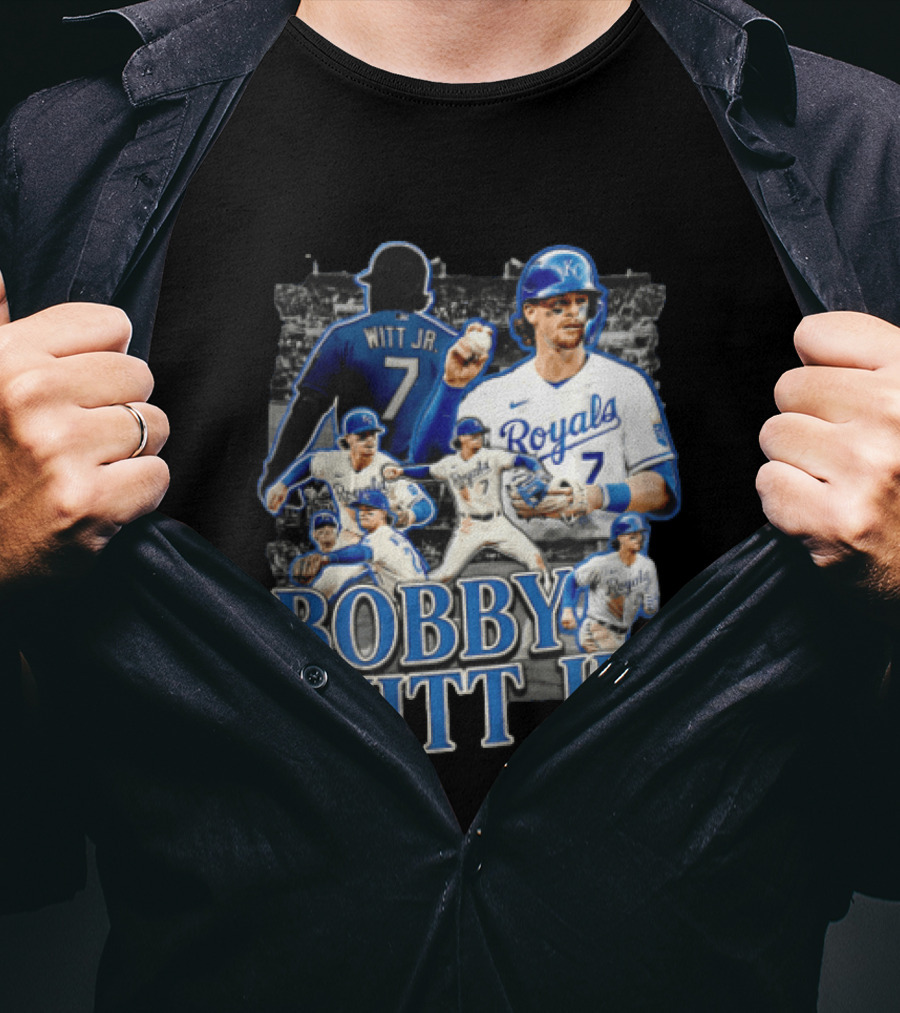 Kansas City Royals Bobby Witt Jr Multiple Poses Collage T-Shirt