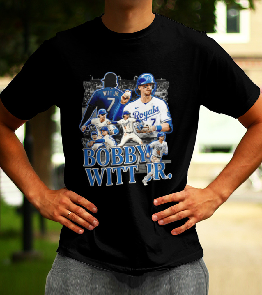 Kansas City Royals Bobby Witt Jr Multiple Poses Collage T-Shirt