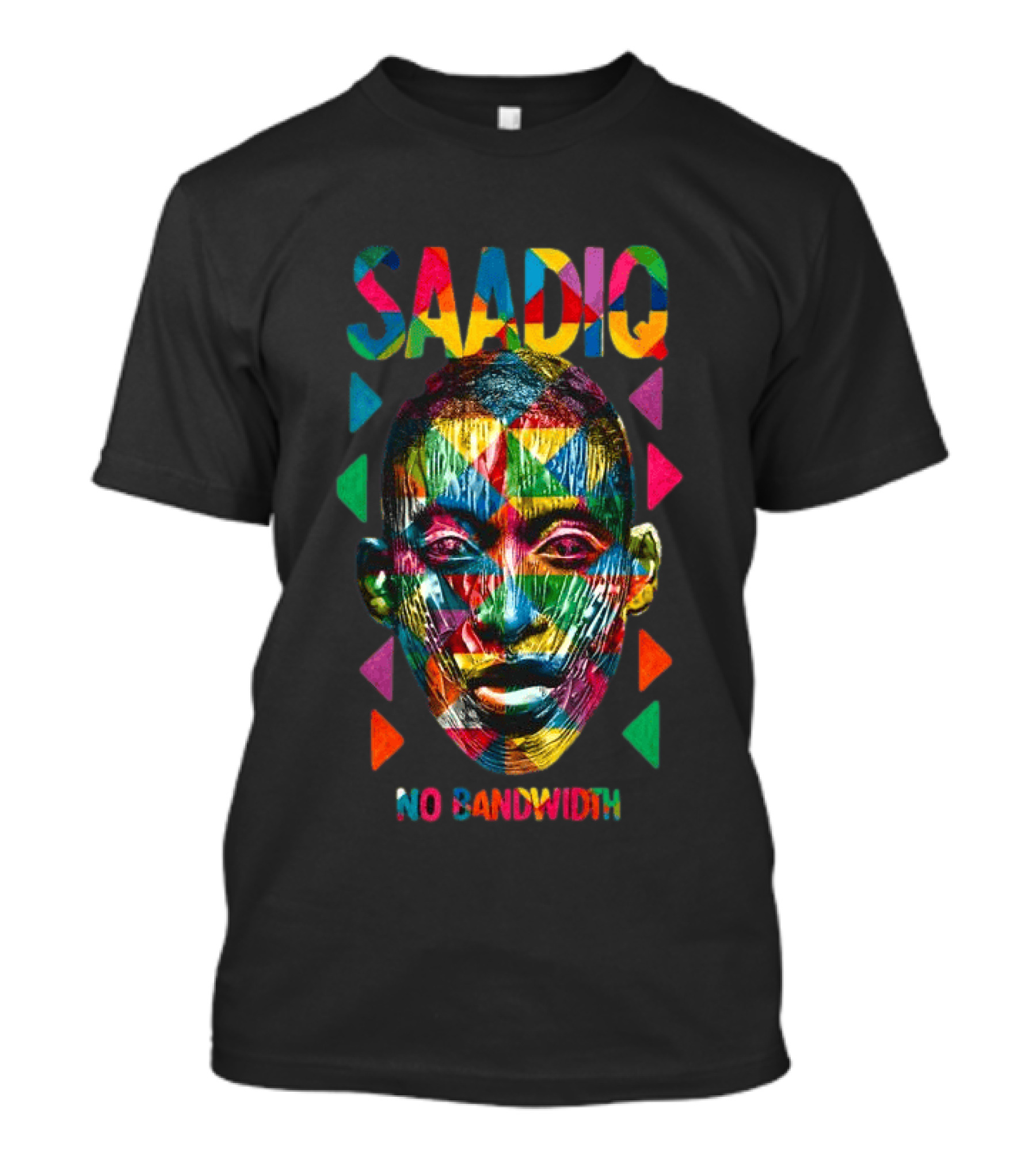 SAADIQ Colorful Geometric Face No Sandwich T-Shirt