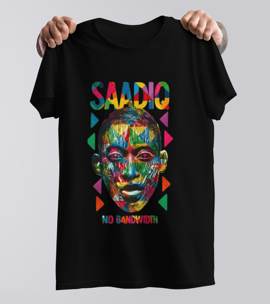 SAADIQ Colorful Geometric Face No Sandwich T-Shirt