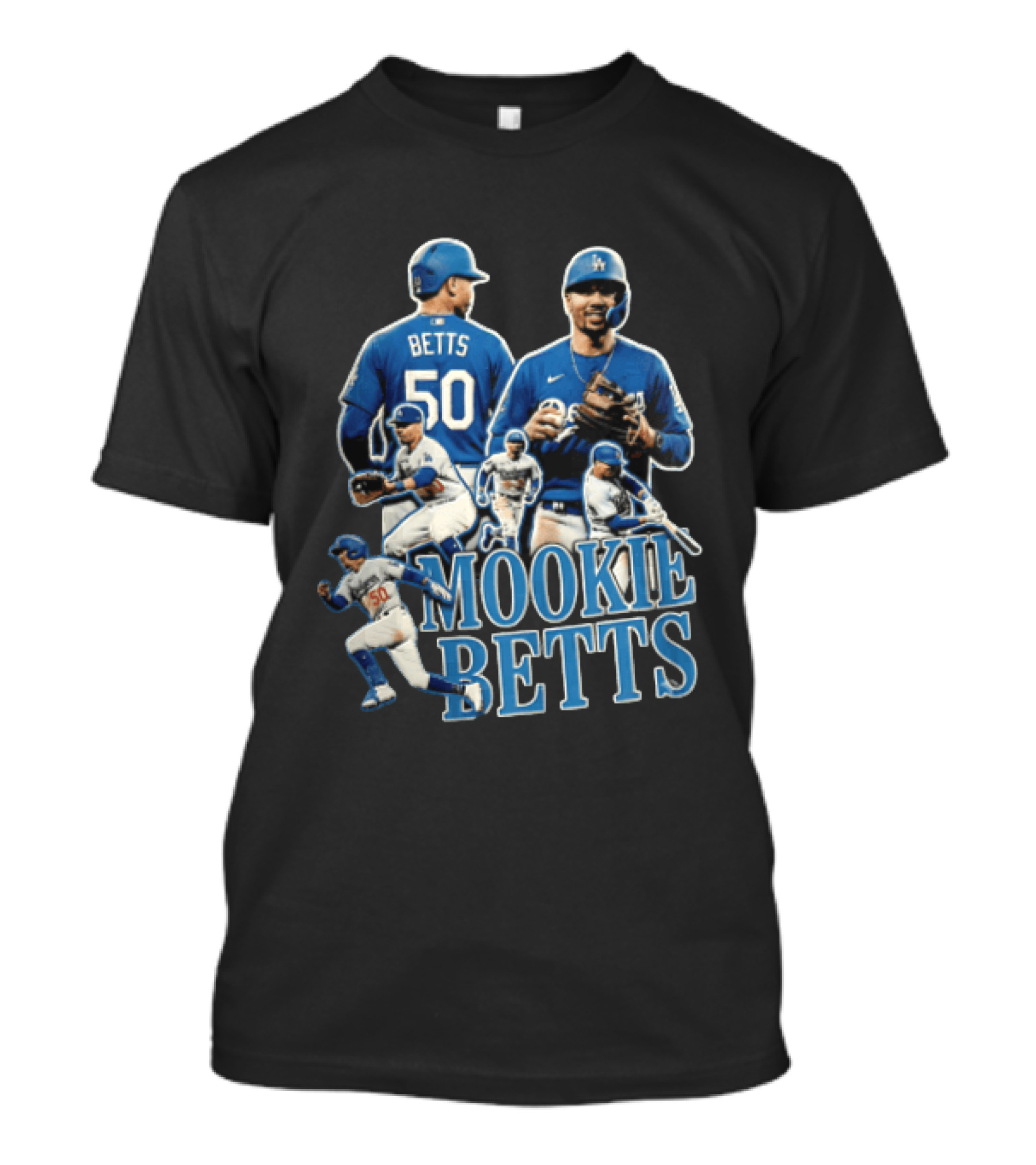 Los Angeles Dodgers Mookie Betts Baseball Player Number 50 Fielding Batting Running T-Shirt