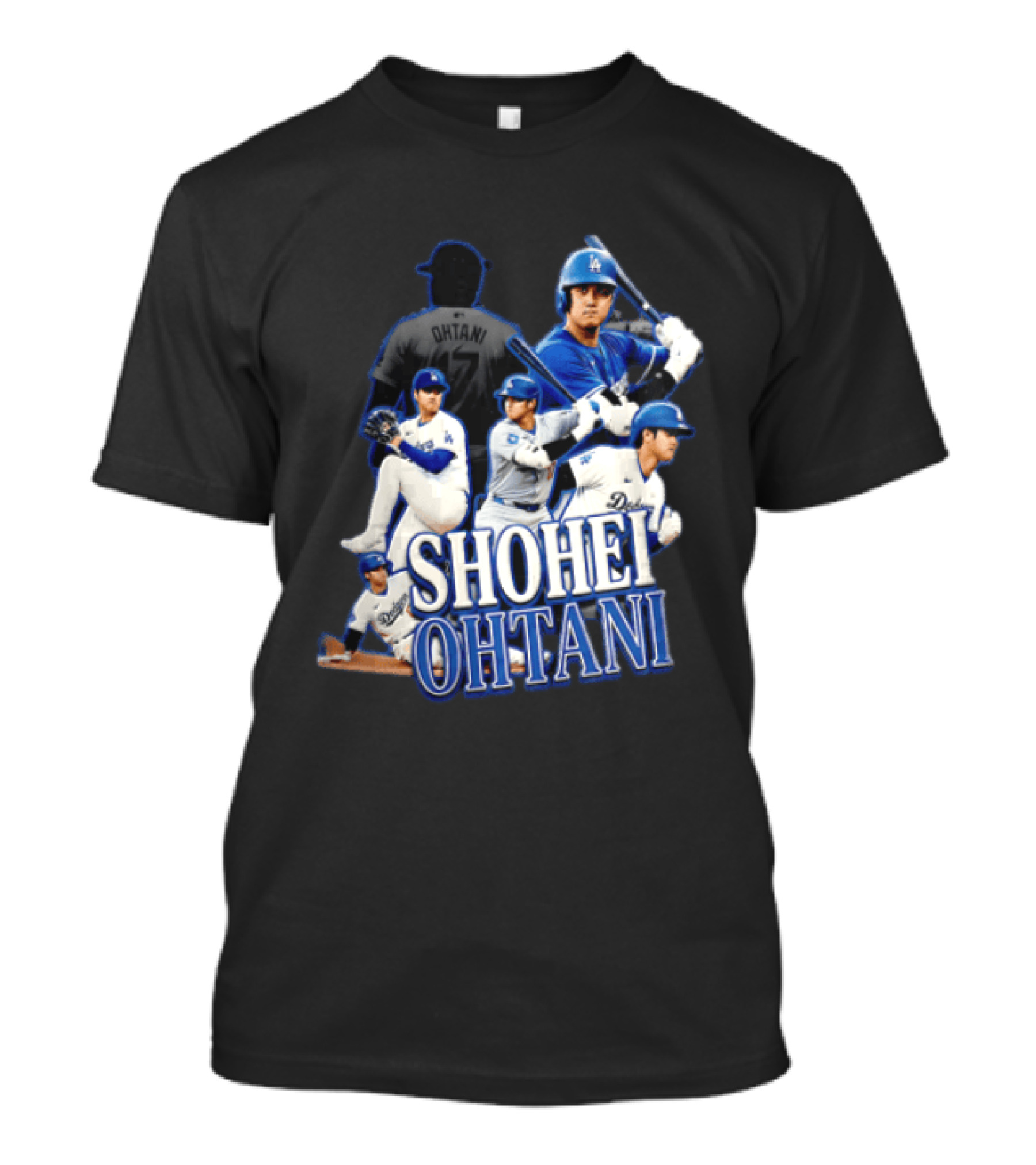 Los Angeles Dodgers Shohei Ohtani Baseball Player Collage T-Shirt