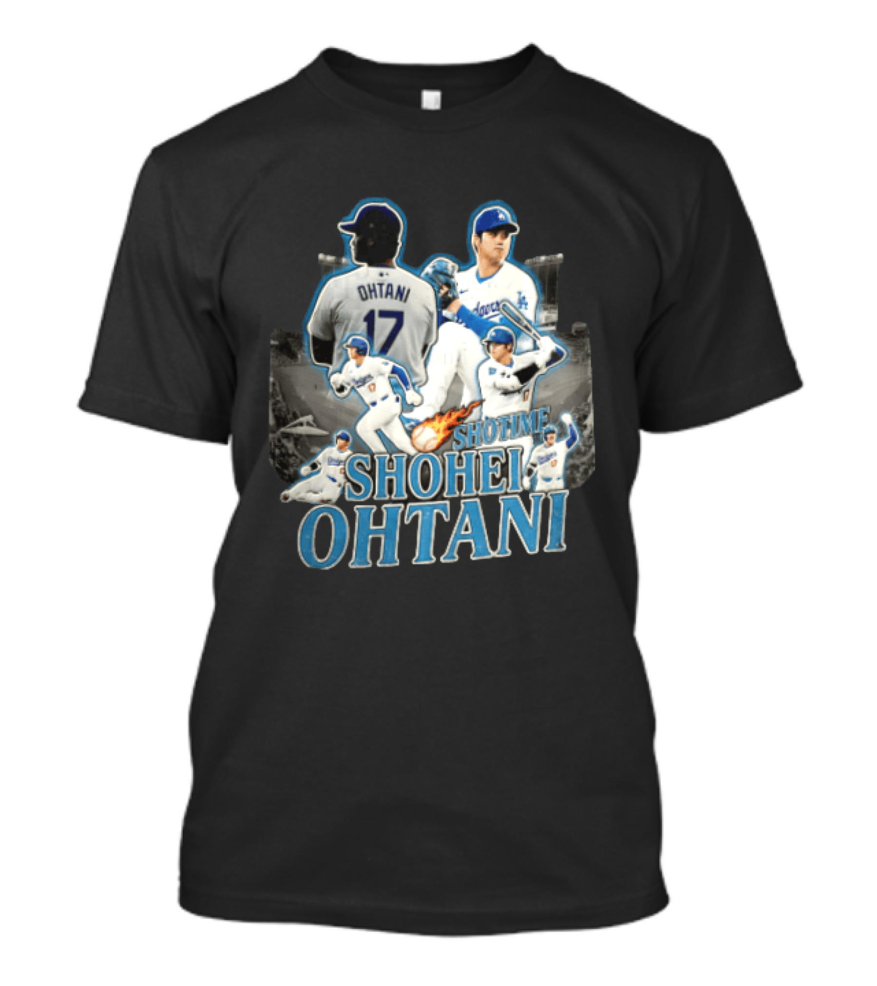 Los Angeles Dodgers Shohei Ohtani Shotime Multiple Baseball Poses T-Shirt