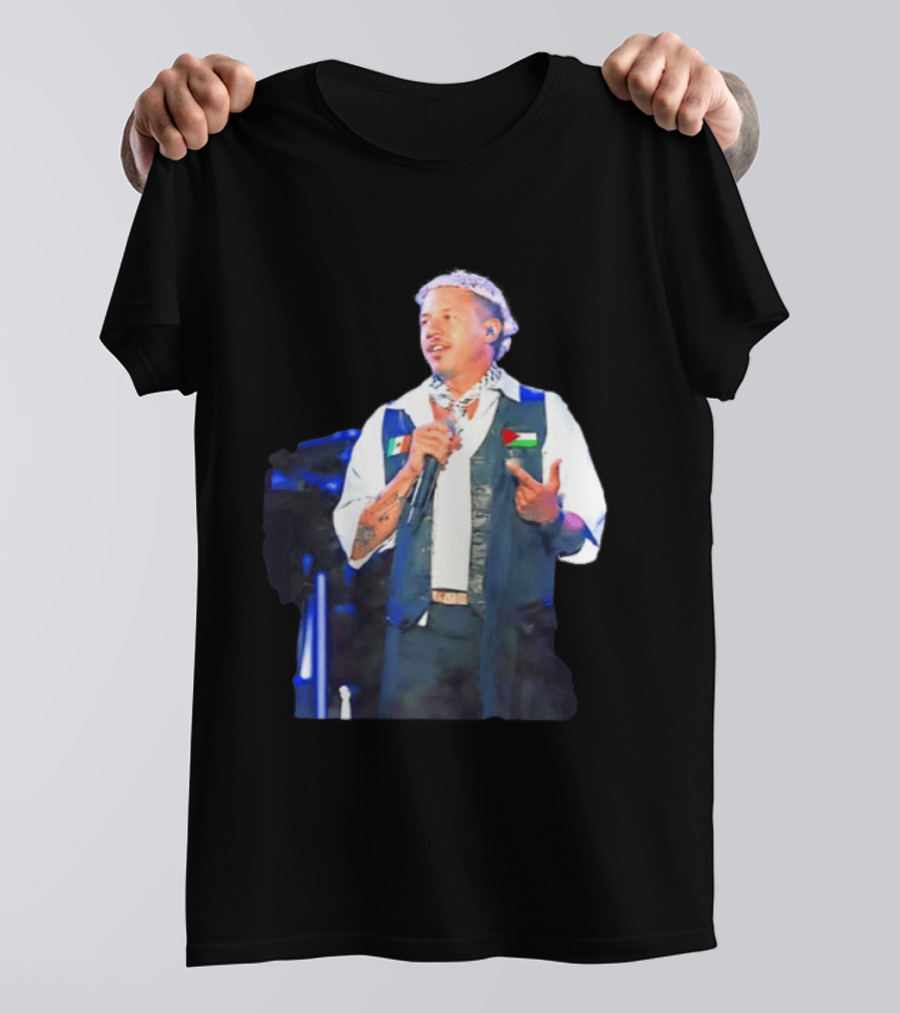 Macklemore Live Performance Vest With Flag Patches T-Shirt