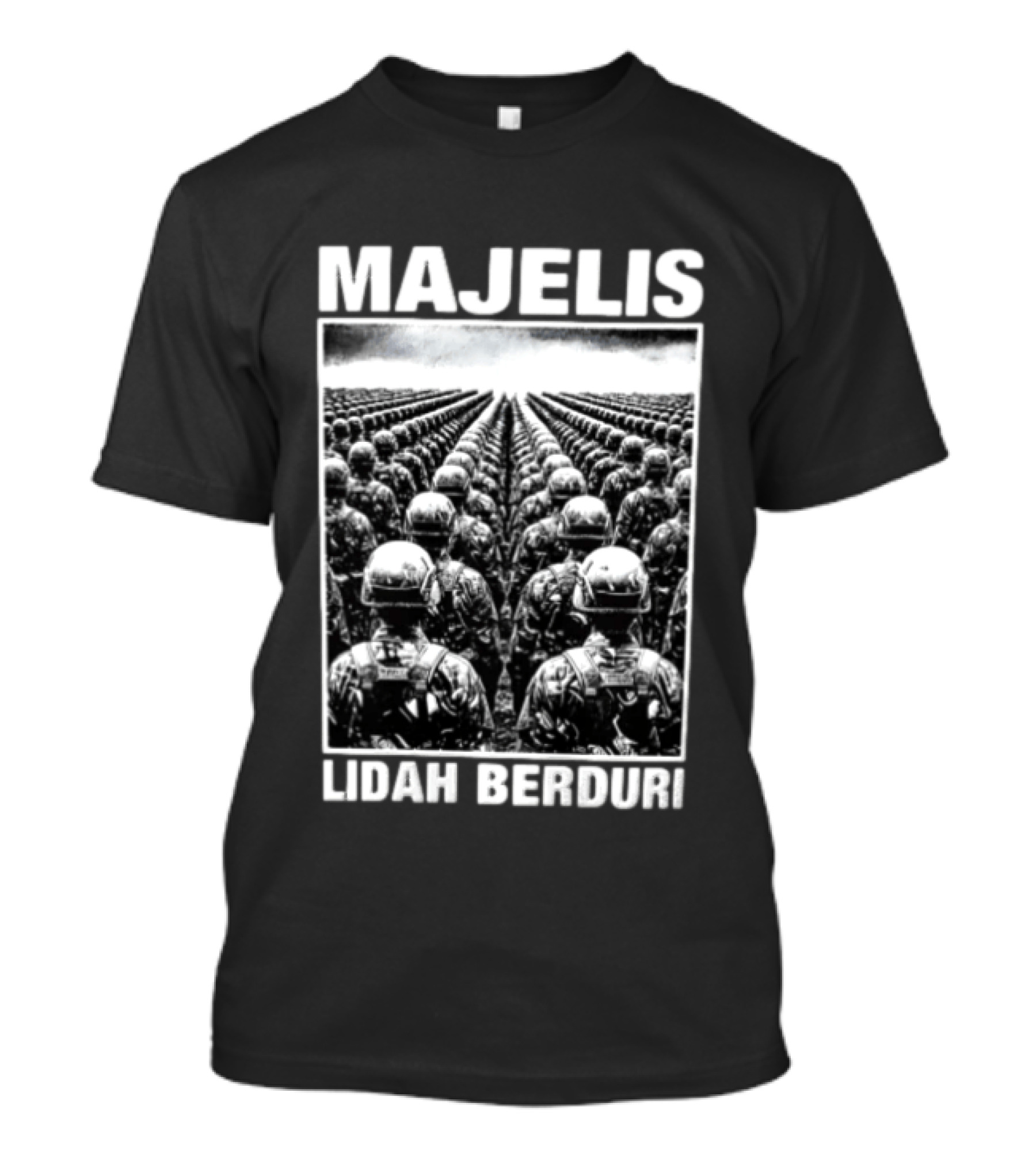 Majelis Lidah Berduri Soldiers In Formation Back View T-Shirt