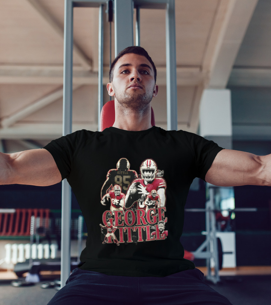 San Francisco 49ers George Kittle Number 85 Football Collage T-Shirt