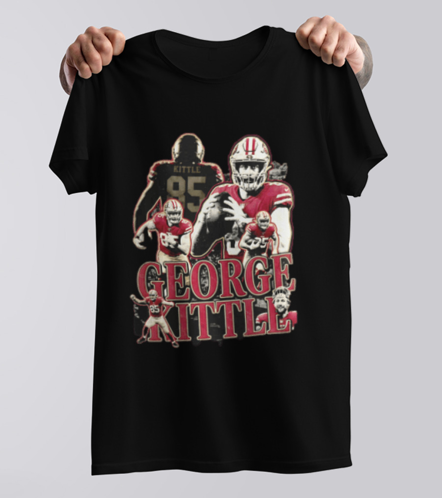 San Francisco 49ers George Kittle Number 85 Football Collage T-Shirt
