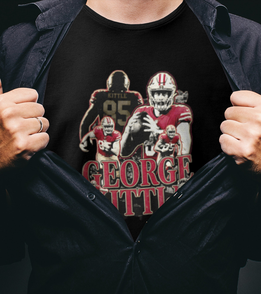 San Francisco 49ers George Kittle Number 85 Football Collage T-Shirt