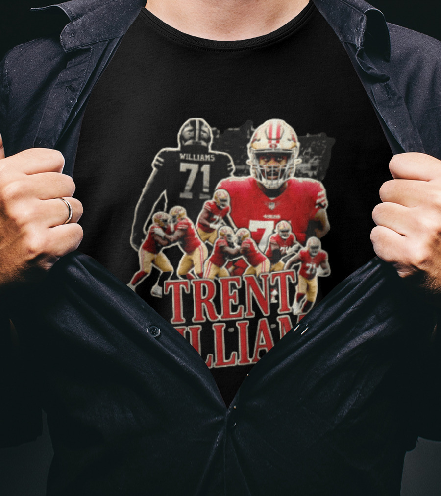 San Francisco 49ers Trent Williams Number 71 Action Poses T-Shirt