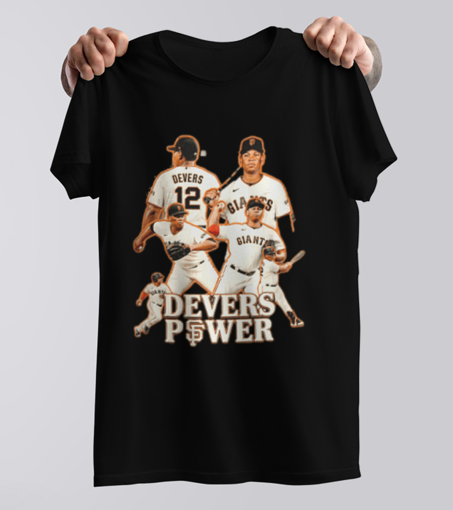 San Francisco Giants Devers Power Baseball Player Action Poses T-Shirt