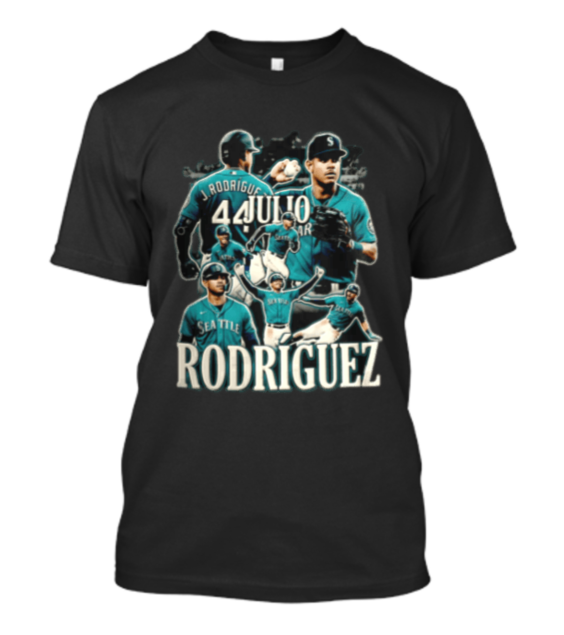 Seattle Mariners Julio Rodríguez Multiple Action Poses J. Rodríguez 44 T-Shirt