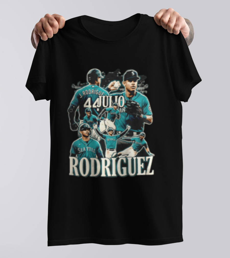 Seattle Mariners Julio Rodríguez Multiple Action Poses J. Rodríguez 44 T-Shirt