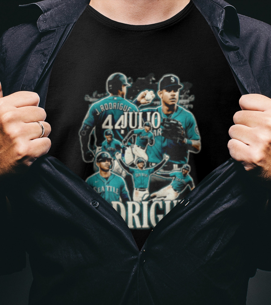 Seattle Mariners Julio Rodríguez Multiple Action Poses J. Rodríguez 44 T-Shirt