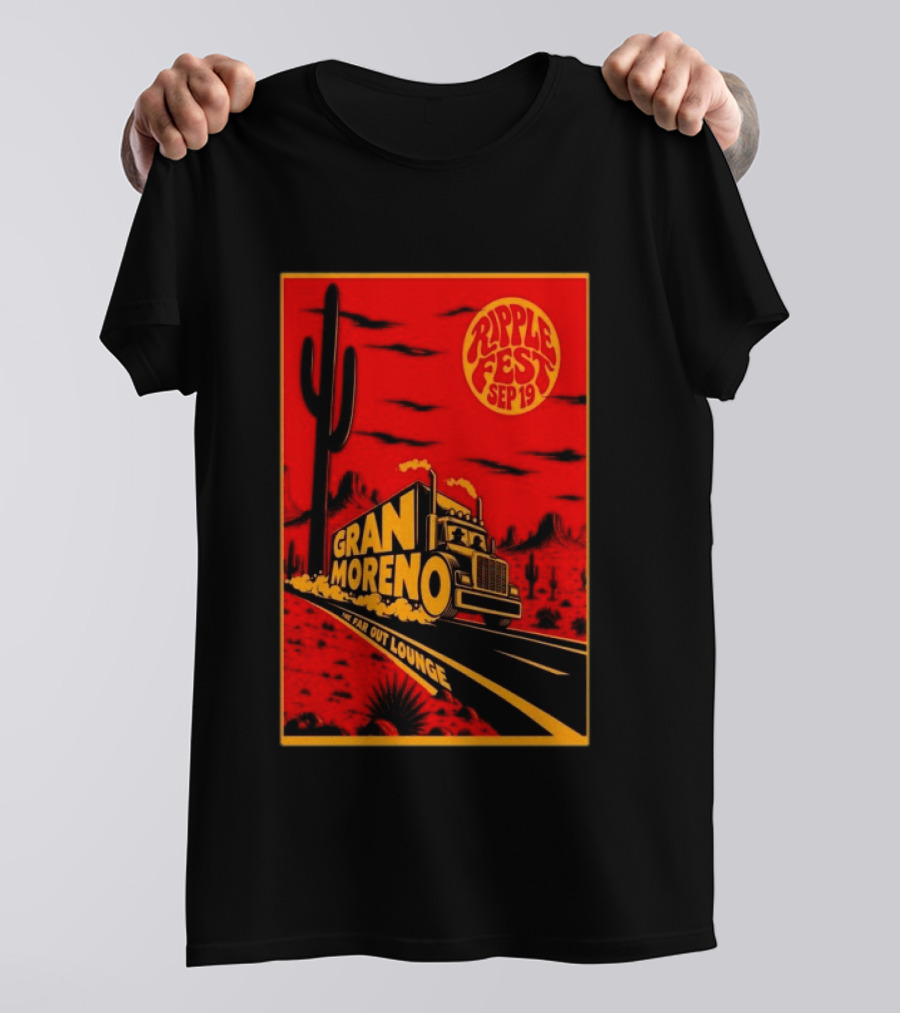 Gran Moreno Ripplefest Texas The Far Out Lounge September 19 2026 T-Shirt