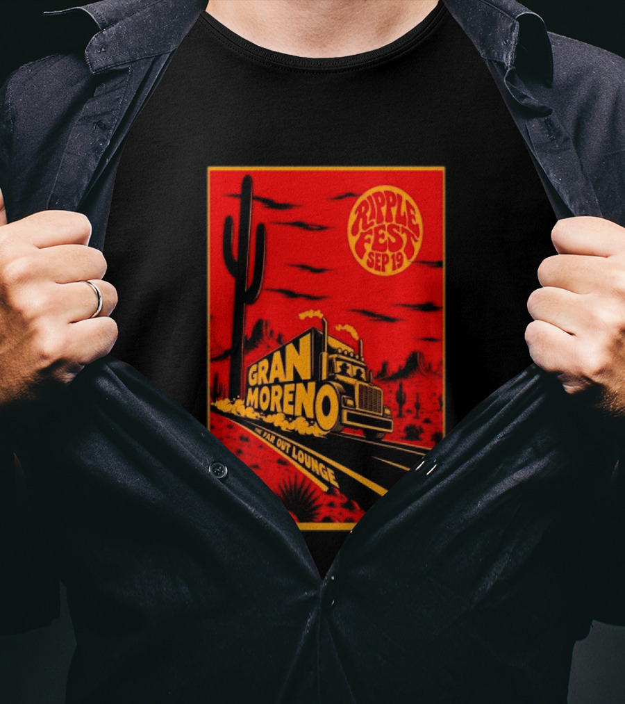 Gran Moreno Ripplefest Texas The Far Out Lounge September 19 2026 T-Shirt