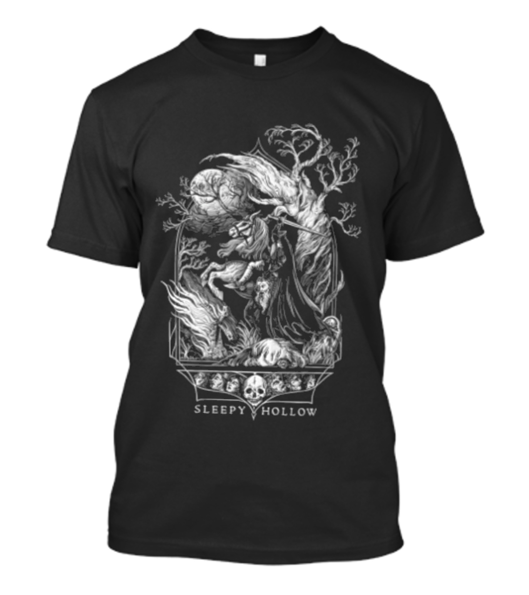 Sleepy Hollow Tree Of The Dead Ghostly Landscape T-Shirt