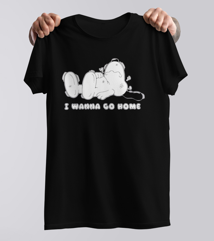 Peanuts Snoopy I Wanna Go Home Charlie Brown T-Shirt