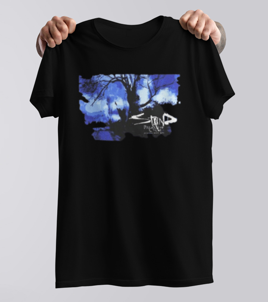 Staind Break The Cycle 2026 25th Anniversary Tour Tree Blue T-Shirt
