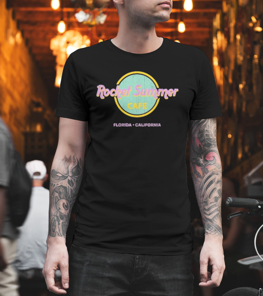 Rocket Summer Cafe Florida California T-Shirt