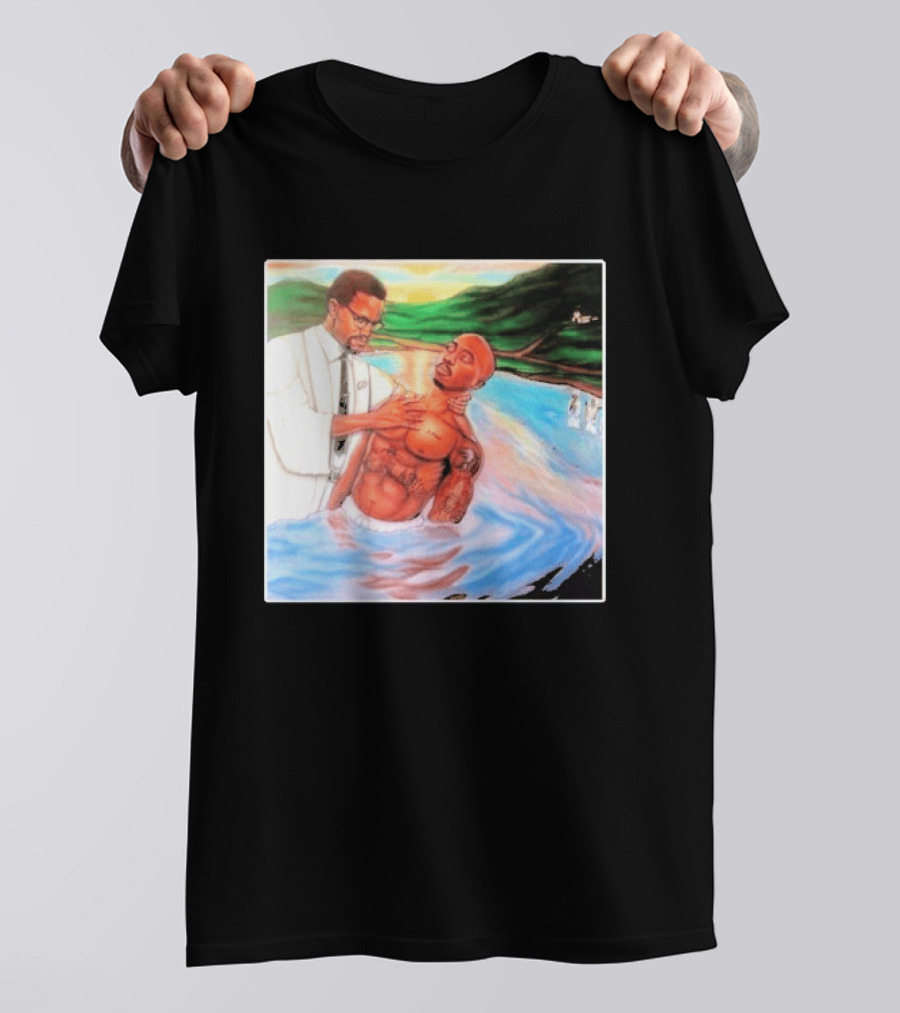 Tupac Shakur Baptism Imagery With Spiritual Symbolism T-Shirt
