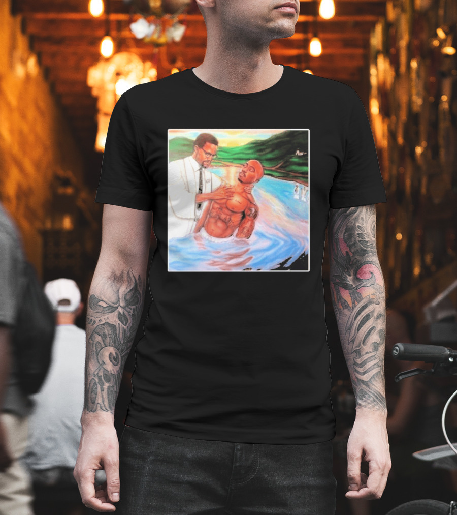 Tupac Shakur Baptism Imagery With Spiritual Symbolism T-Shirt