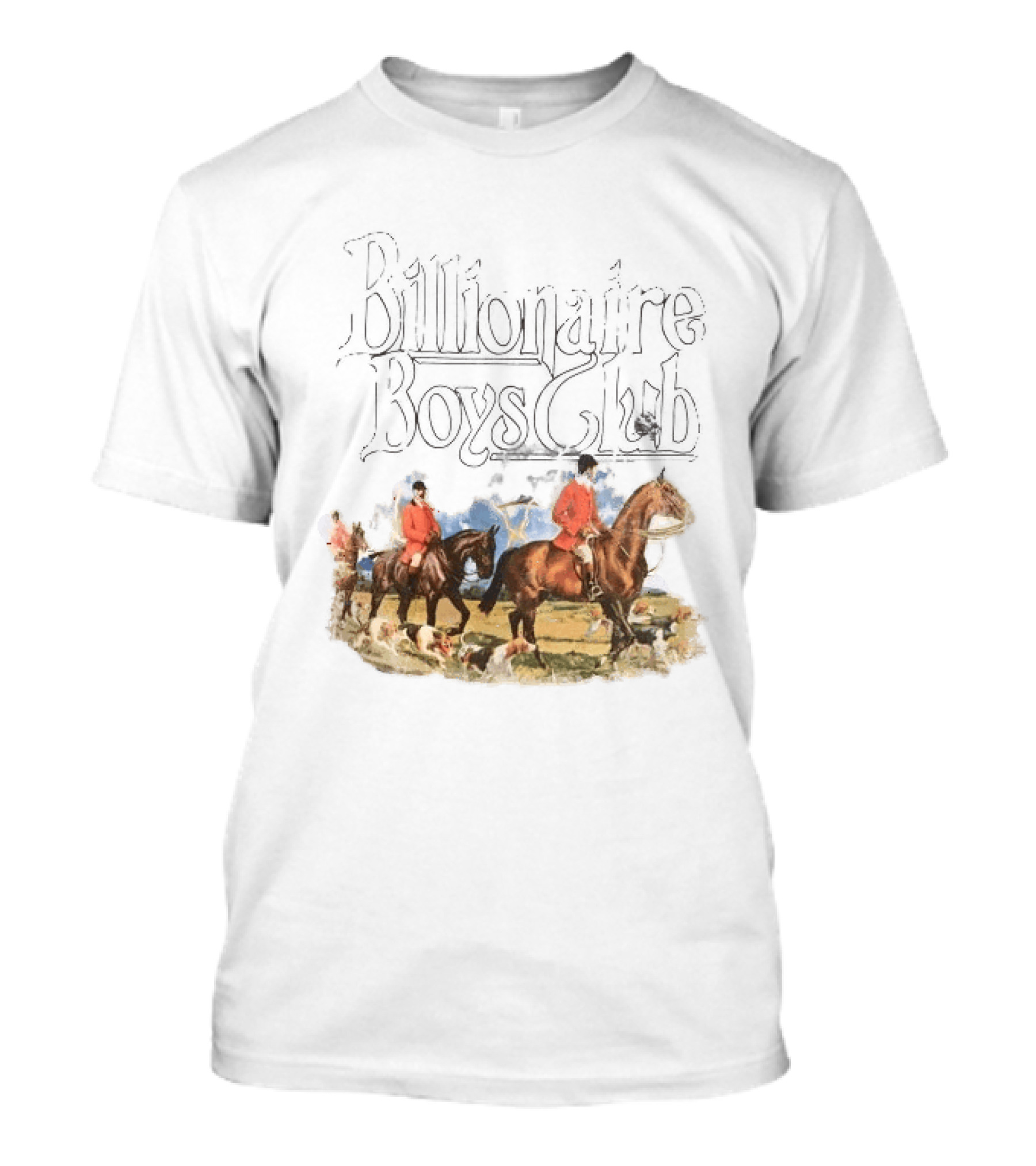 Billionaire Boys Club Equestrian Scene With Hunting Riders And Dogs T-Shirt