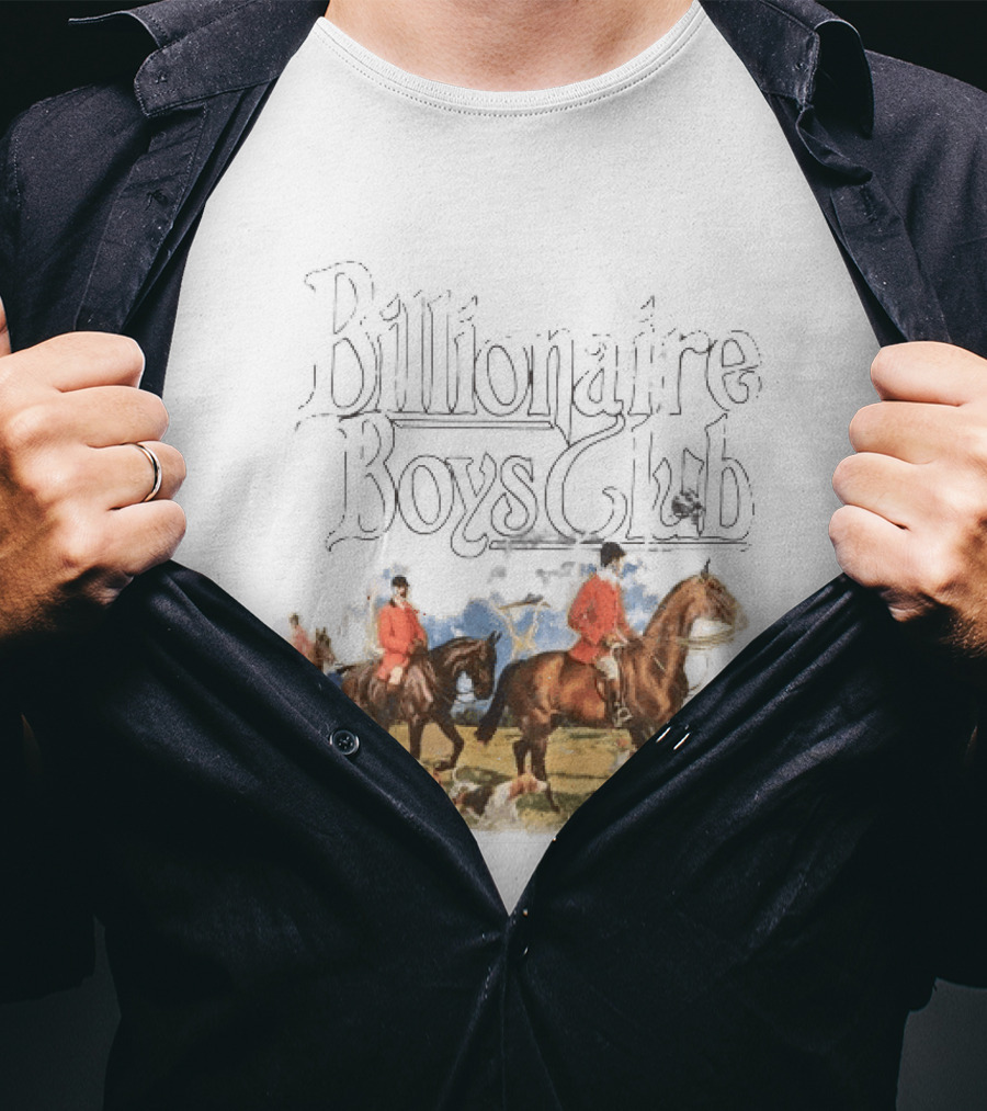 Billionaire Boys Club Equestrian Scene With Hunting Riders And Dogs T-Shirt