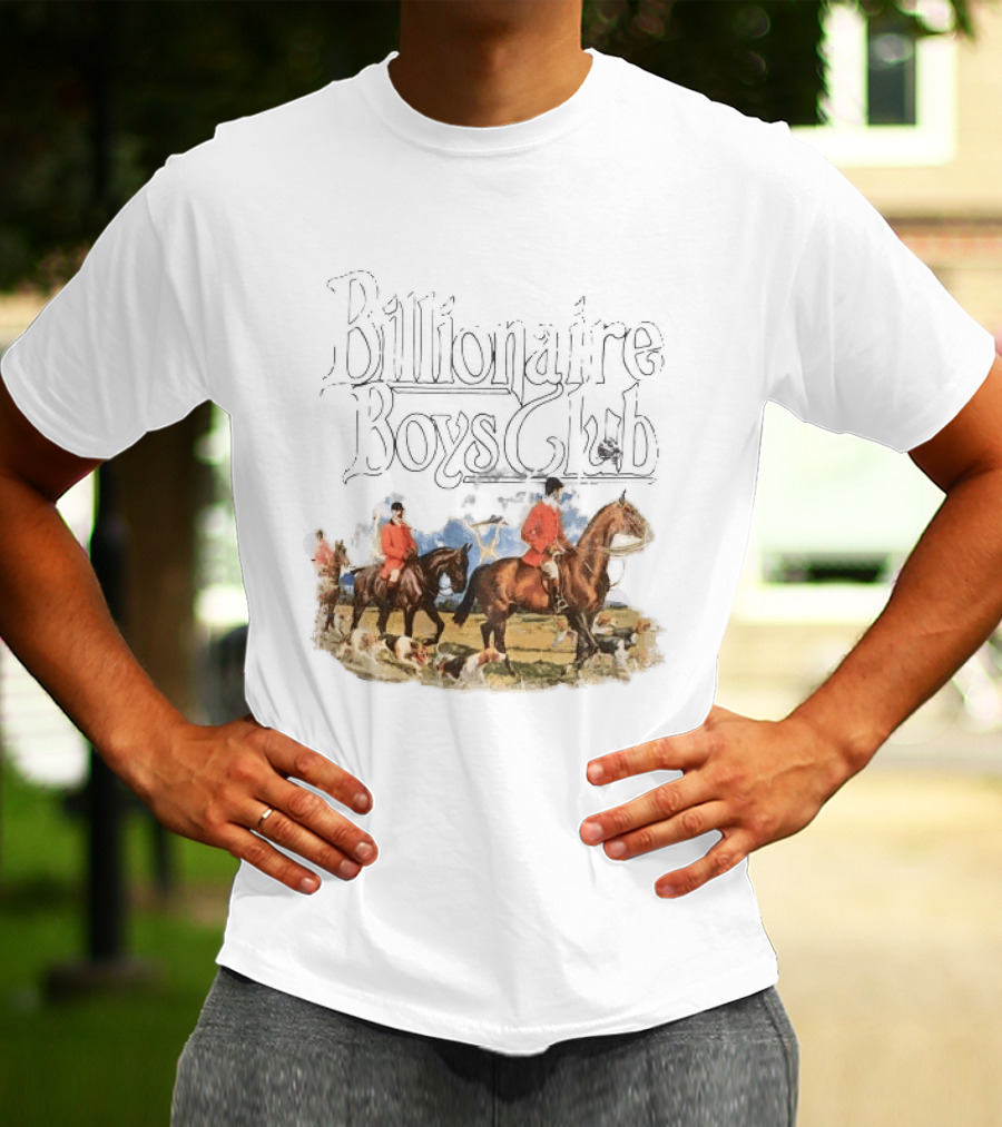 Billionaire Boys Club Equestrian Scene With Hunting Riders And Dogs T-Shirt