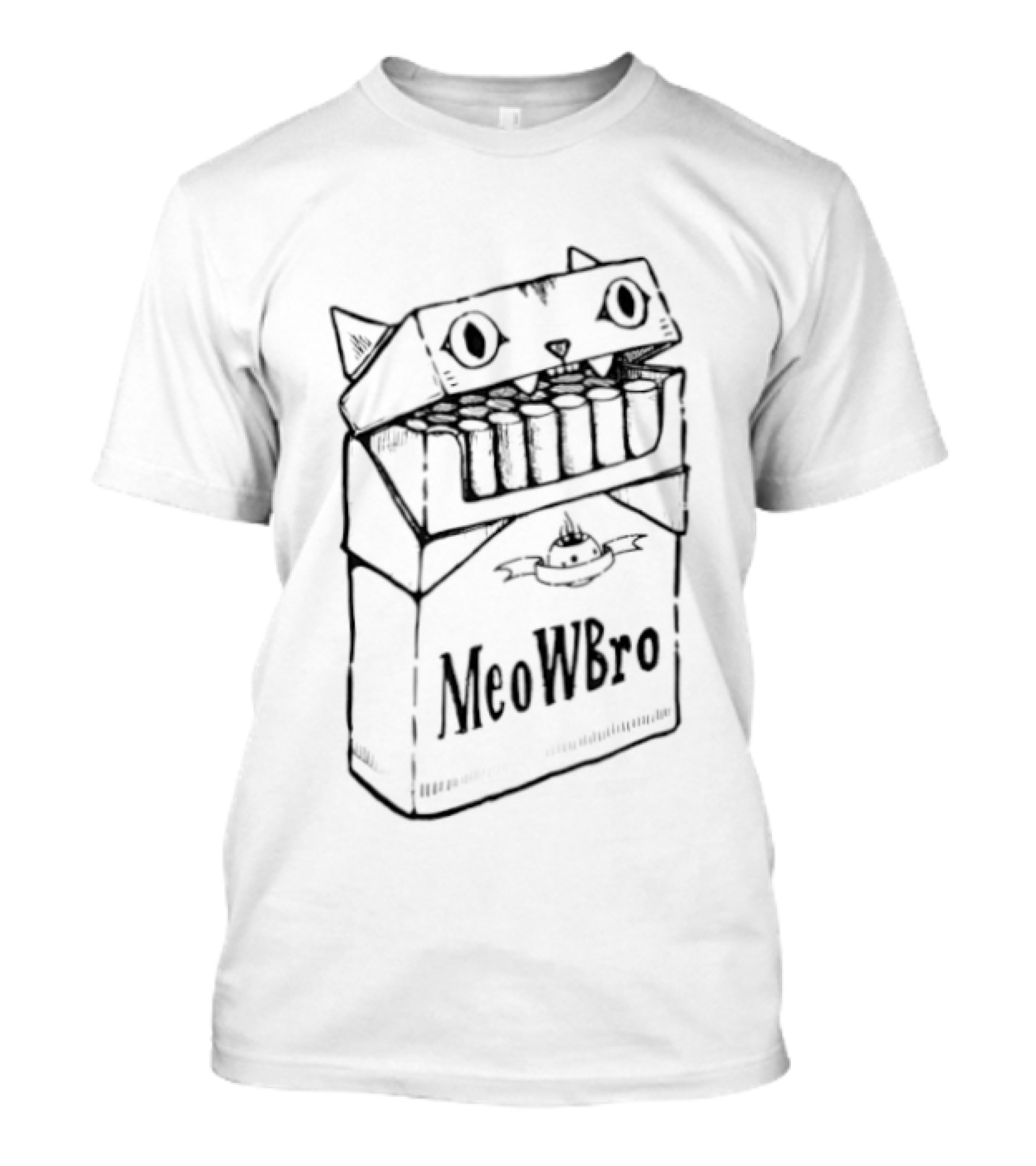 MeoWbro Cat Cigarettes Parody Malboro Pack T-Shirt
