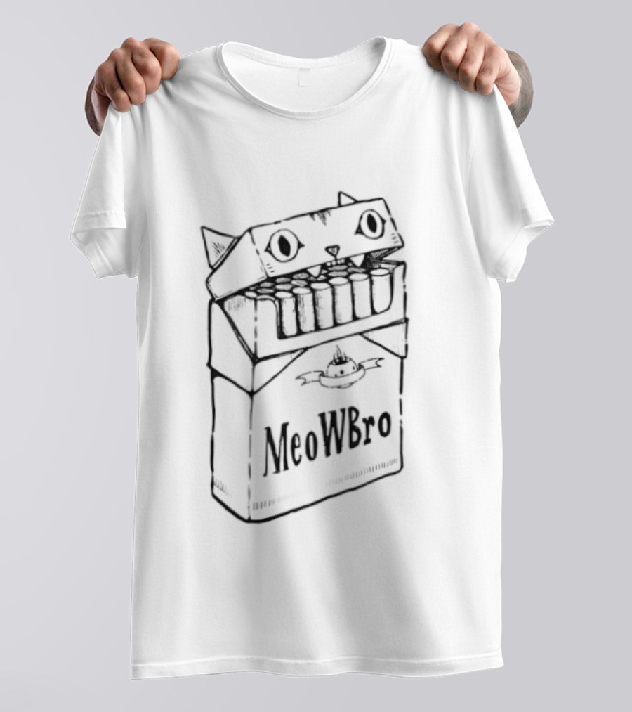 MeoWbro Cat Cigarettes Parody Malboro Pack T-Shirt