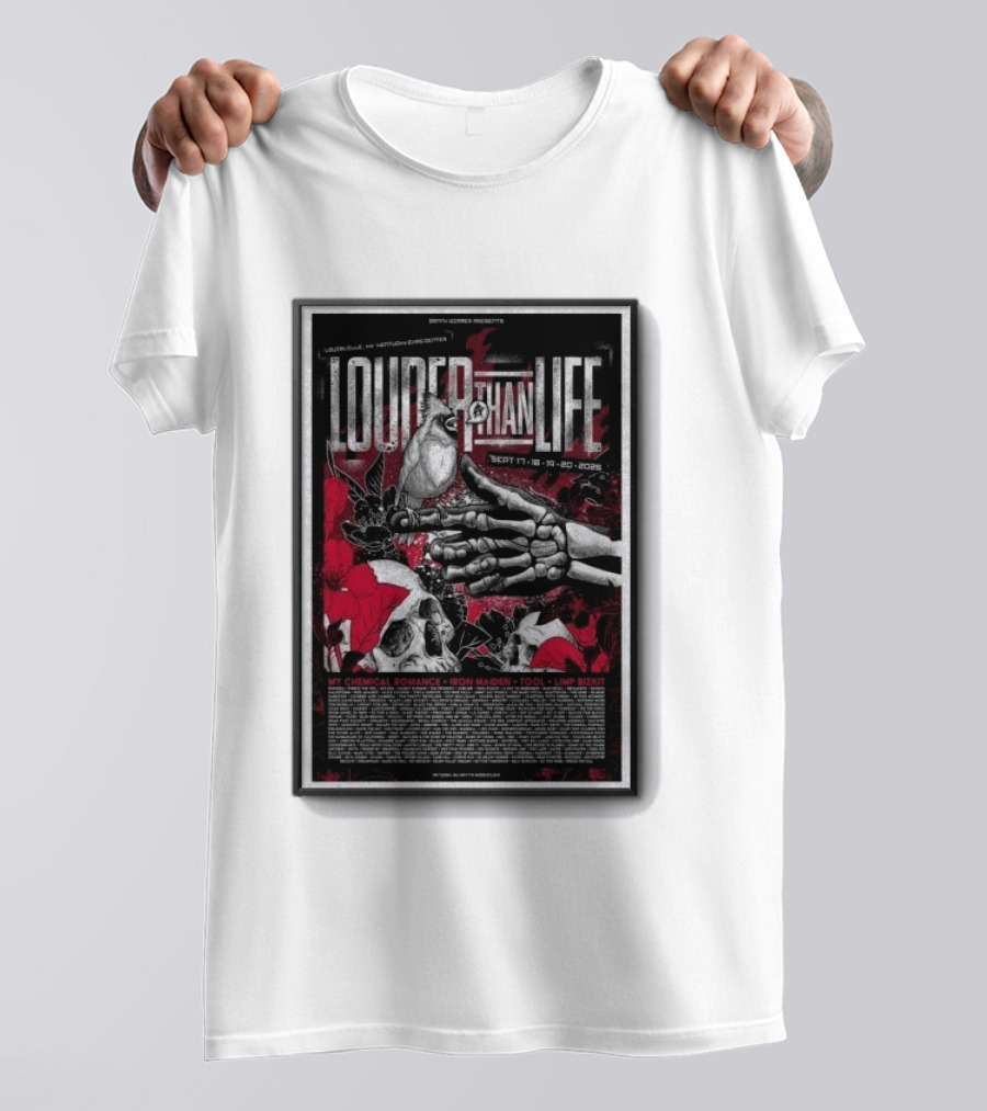 Louder Than Life Festival 2026 My Chemical Romance Iron Maiden Tool Limp Bizkit T-Shirt