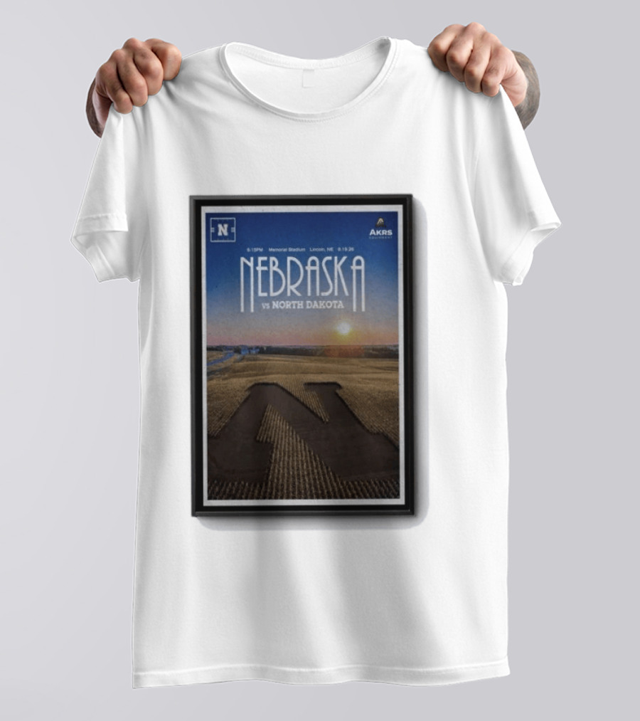 NEBRASKA Vs NORTH DAKOTA Memorial Stadium Lincoln Sep 19 2026 College Football T-Shirt