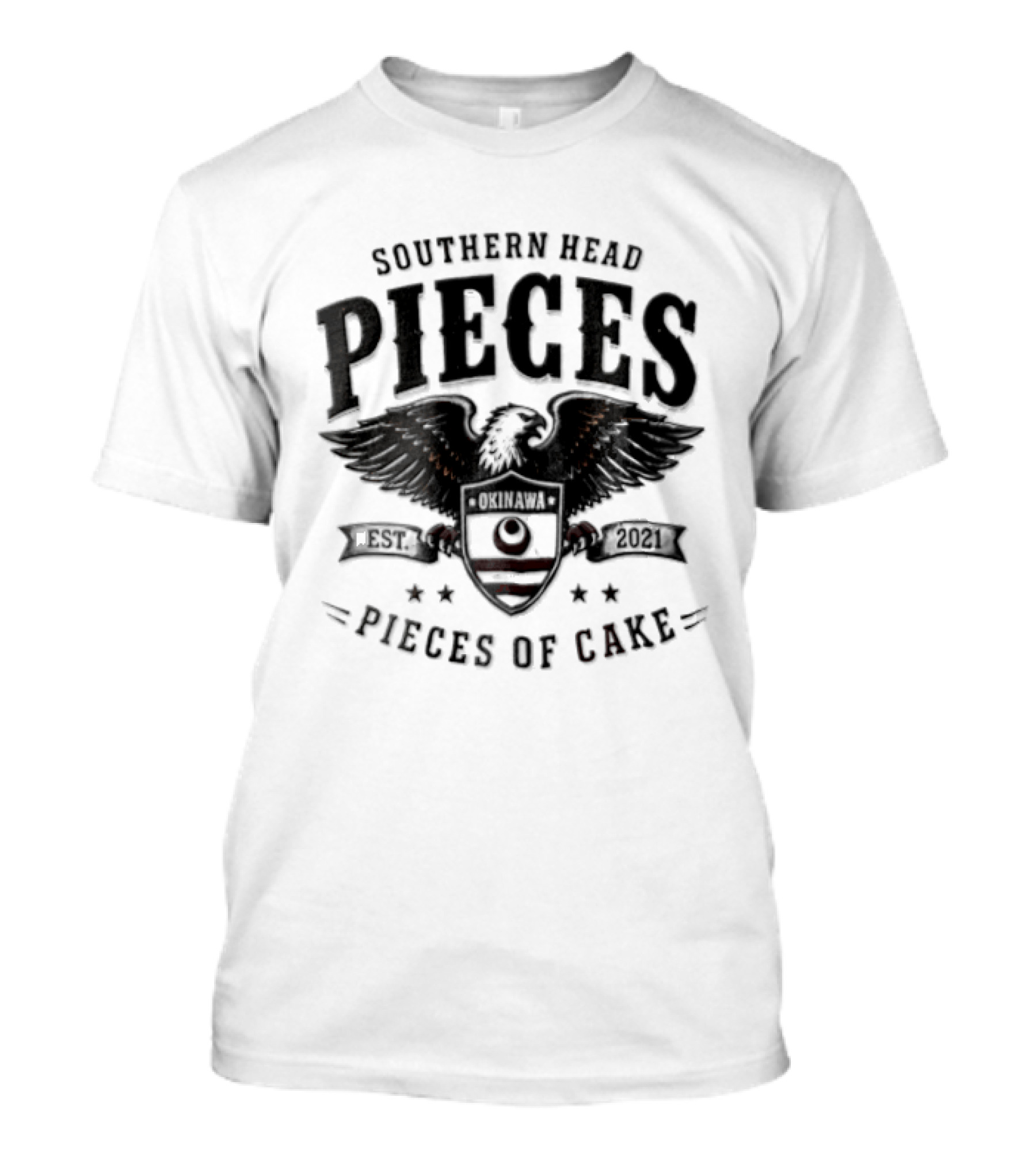 Southern Head Pieces Bald Eagle Spreading Wings Shield Pieces Of Cake 2021 T-Shirt