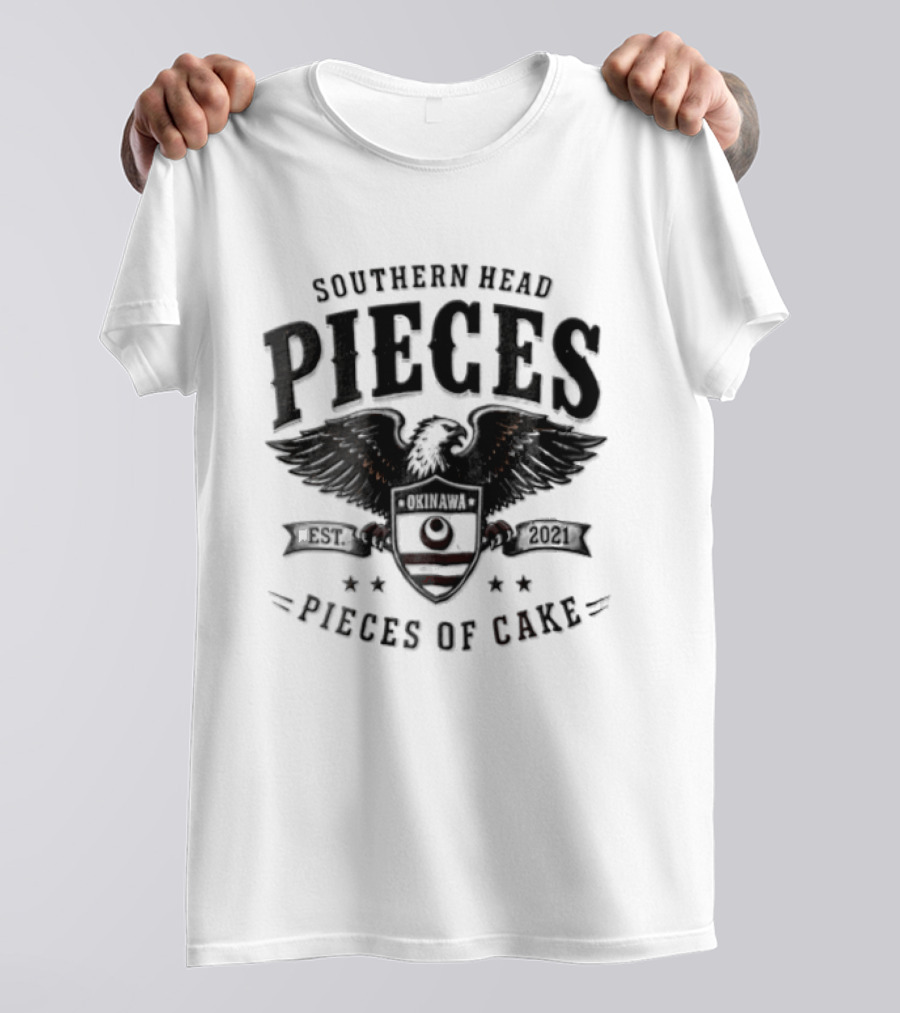 Southern Head Pieces Bald Eagle Spreading Wings Shield Pieces Of Cake 2021 T-Shirt