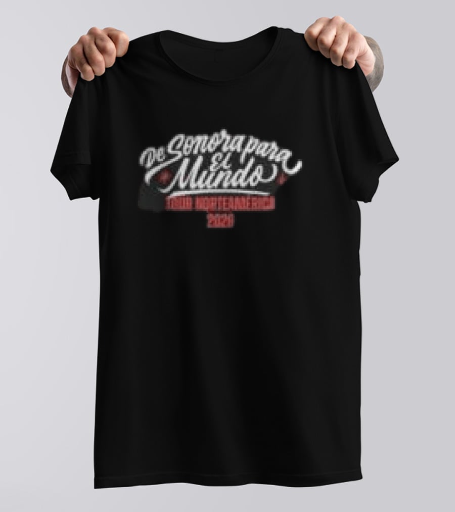 Carin Leon De Sonora Para El Mundo Tour Norteamerica 2026 Black T-Shirt