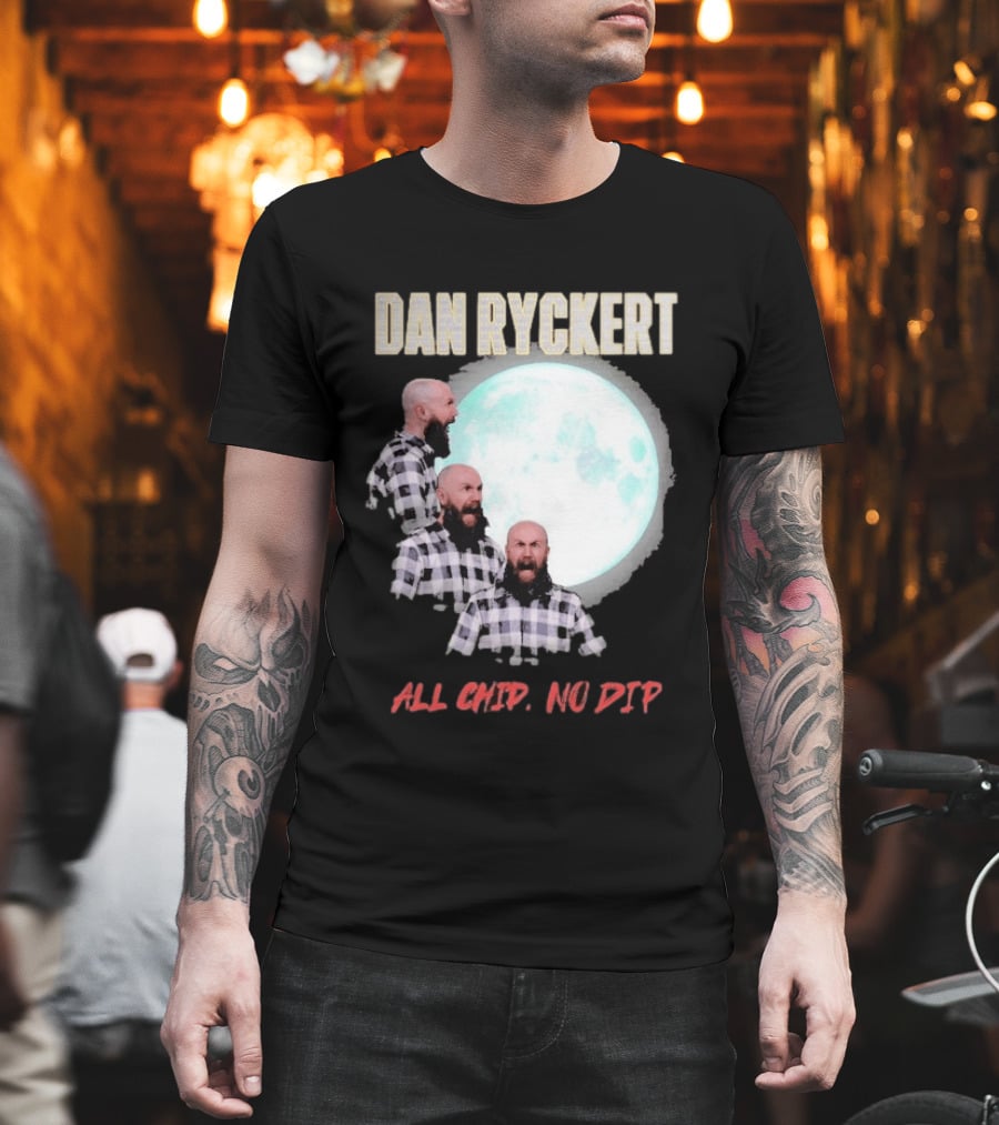 Dan Ryckert All Chip No Dip Plaid Moon Expression Series T-Shirt