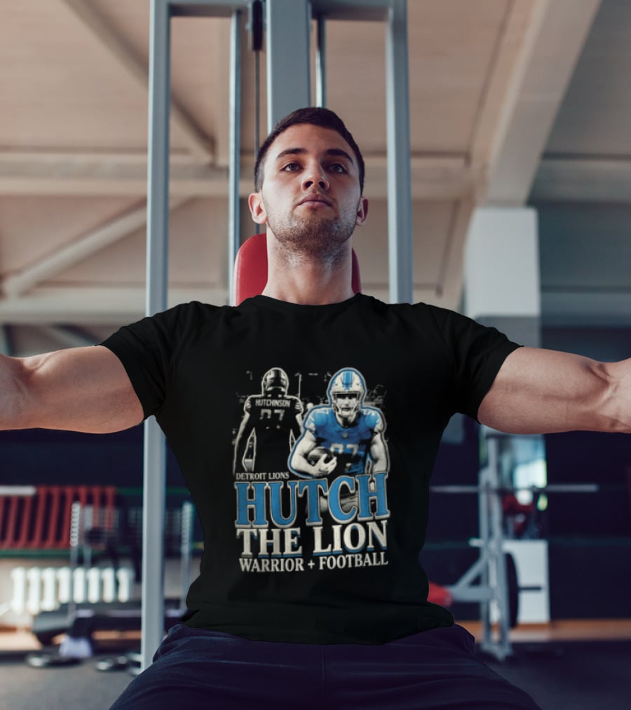 Detroit Lions Hutch The Lion Warrior Football T-Shirt