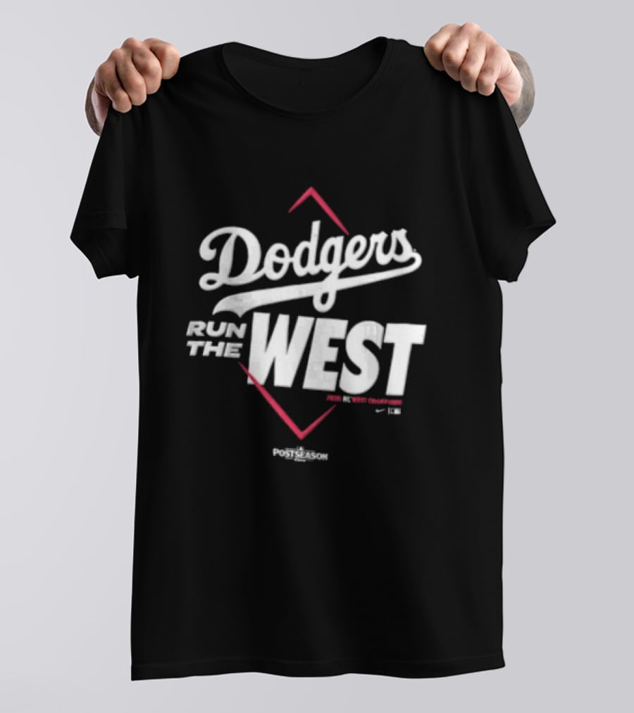 Dodgers Run The West MLB Diamond T-Shirt