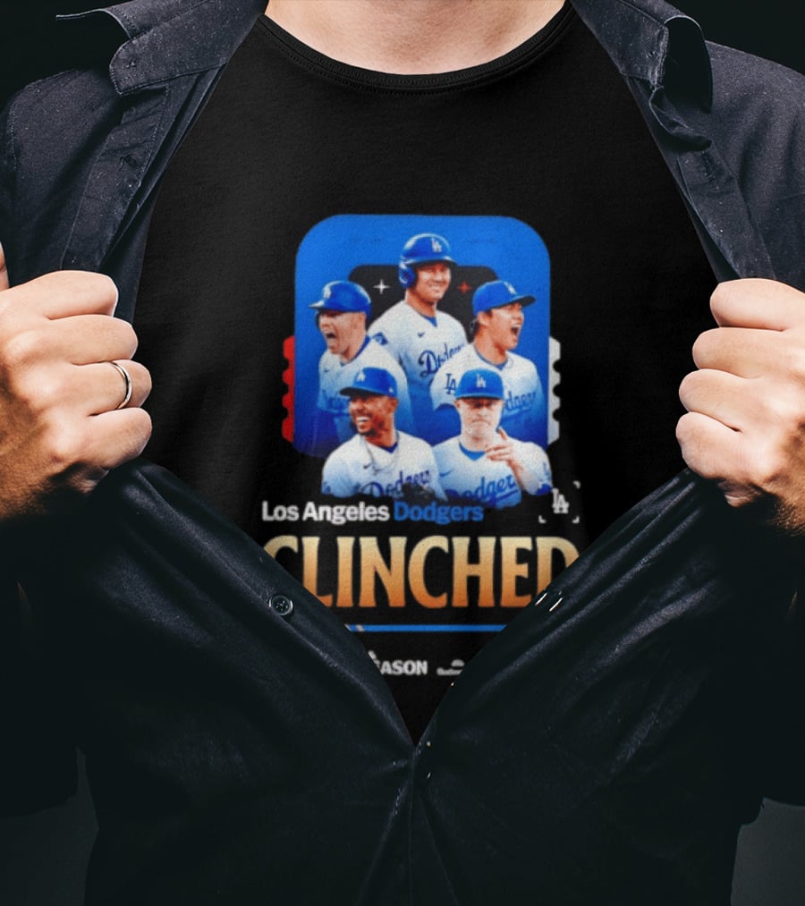 Los Angeles Dodgers Clinched 2026 MLB Postseason Celebration T-Shirt