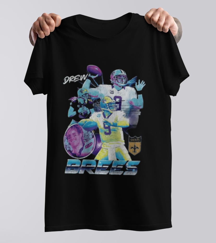 Drew Brees New Orleans Saints Pro Football Hall Of Fame 2026 Collage Saints T-Shirt